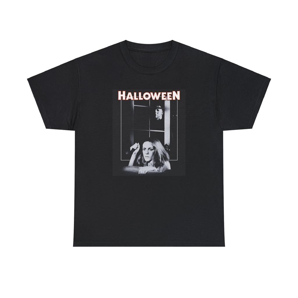 Halloween Heavy Cotton Tee, Jamie Lee Curtis, Laurie Strode, Michael Myers