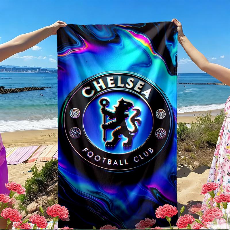 Chelsea F.C Print Beach Towel, Versatile Lightweight Absorbent Beach Towel for Pool Surf Yoga Bathroom, Perfect Birthday Holiday Gift