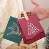 10Pcs Leather Handles Christmas Candy Handbag Christmas Packaging Bags  Present Packaging