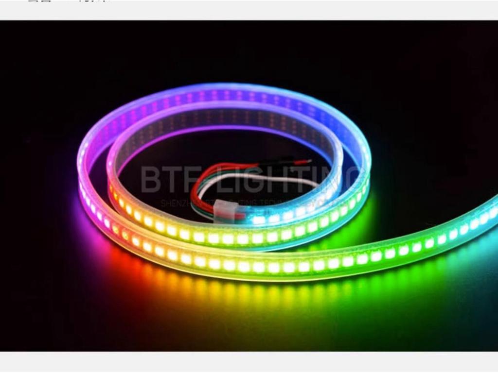 WS2812B Programmable Dreamcolor LED Strip: 5050 RGB SMD, Waterproof, Built-in IC, 5V