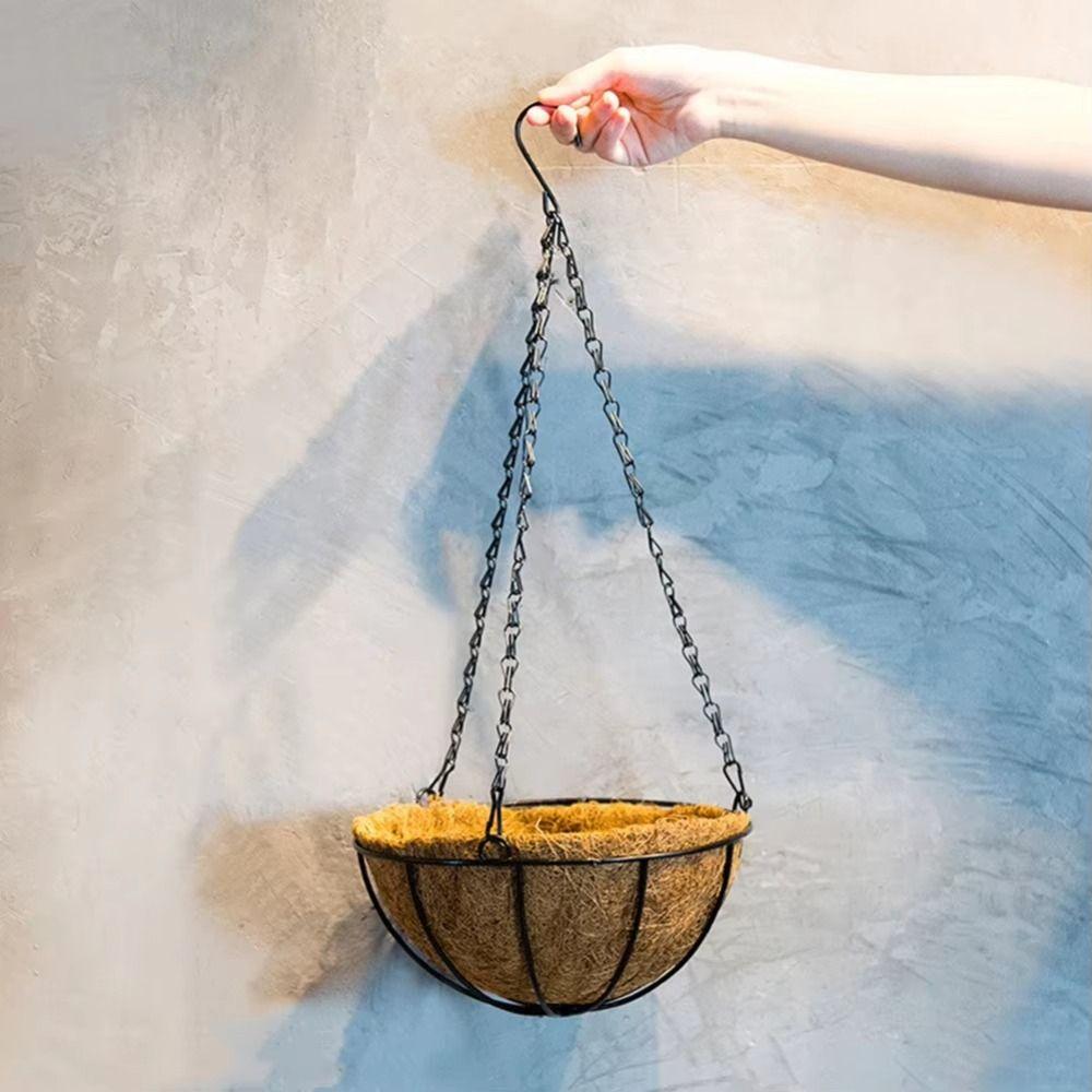 Half Round Plant Pot Iron Succulent Plant Flowerpot Plant Hanging Basket  Garden Decoration