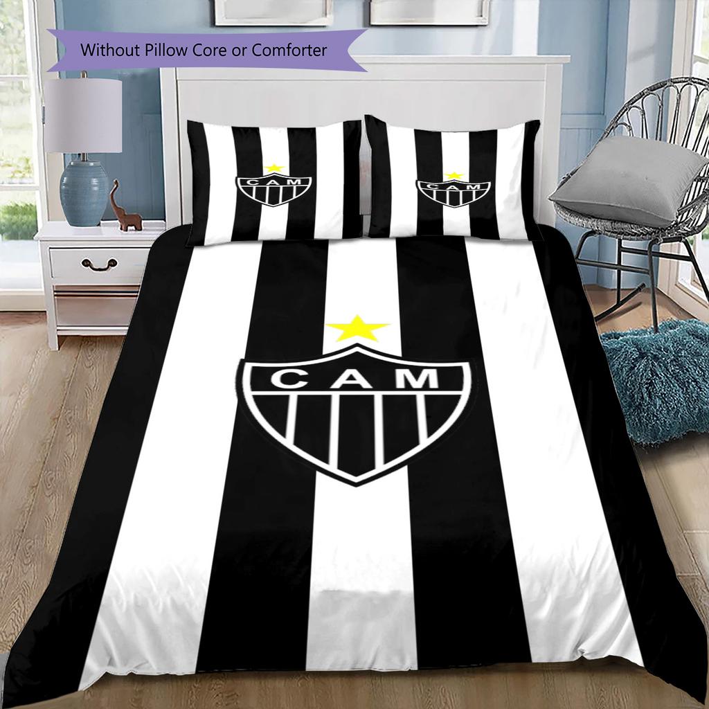 Atlético Mineiro "CAM" Bedding Set, Football Club Logo Duvet Cover with Pillowcases, No Comforter