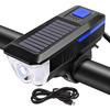 Bicycle USB Rechargeable 3 Modes Solar Light Horn Bike Headlight Cycling Lamp