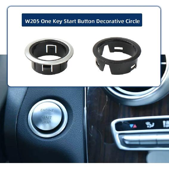 Car Engine Start Stop Button Frame Circle For Mercedes Benz W205 W253 W447 W156 W222 W176 W117 Auto Dashboard Trim Ring Bezel