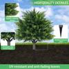 Artificial Boxwood Topiary Ball Tree with Ground Stake UV Resistant Weather-proof Faux Greenery Shrubs Outdoor Garden Porch Patio Fake Boxwood