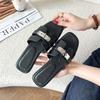 Sheepskin version~ French slippers women's fashion beach vacation 2025 new summer wear one-word flat bottom sandals