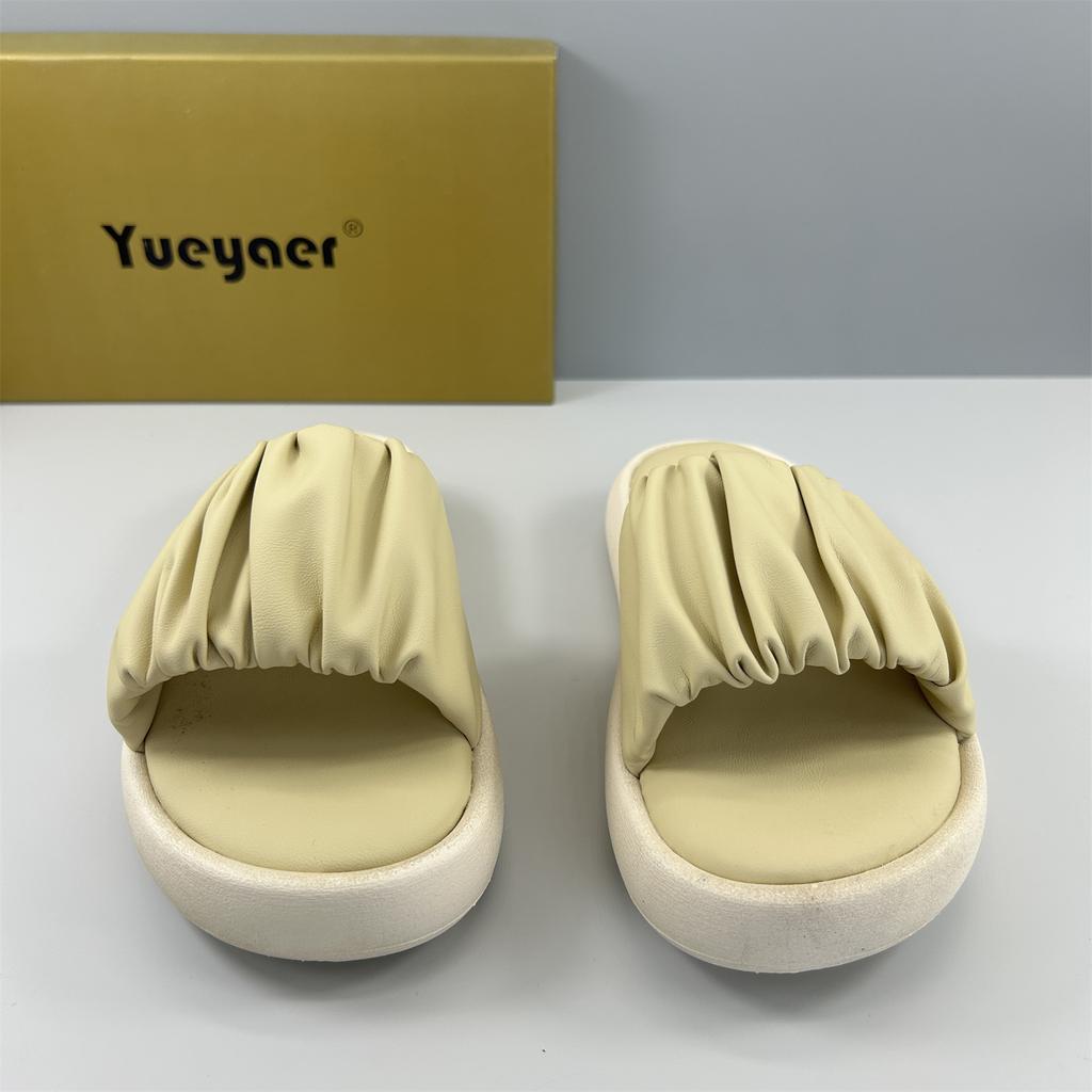 Fashion PU House Slippers Platform Women Luxury Shoes Pantofle Slides Designer 2025 Soft Fashion Shoes Woman 2025 Slippers Casual PU Pan