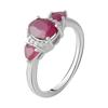 Anello in argento con rubino naturale 2.732ct (2065326) 3.03 gr. 925 campioni