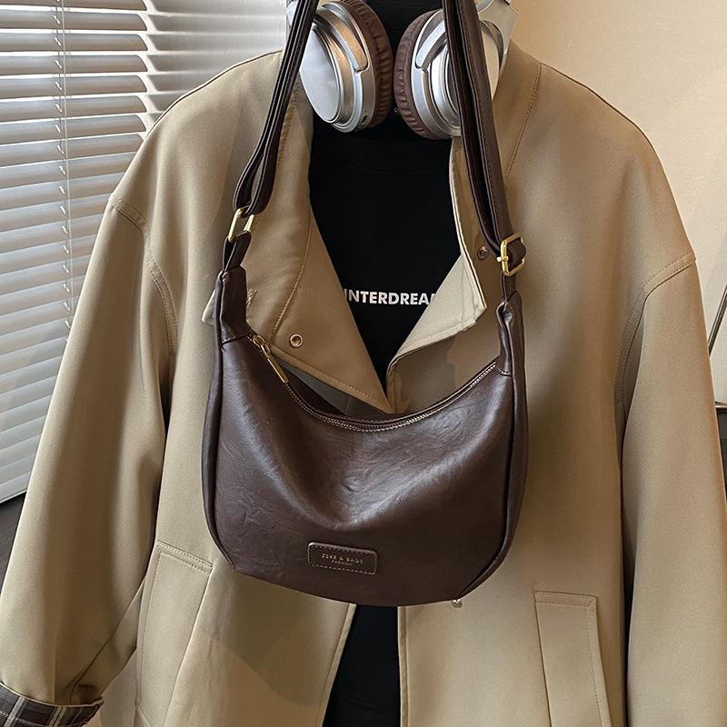 Crossbody Bag Women's Bag 2025 New Trendy High-end Retro Bag Women's Shoulder Bag Large-capacity Commuter Dumpling Bag