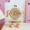 Creative Cartoon High-quality Appearance Portable Desktop Electric Fan with Adjustable Angle, Three-speed Setting, Strong Wind, USB Charging Fan