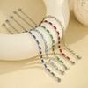 GEMCHIC Women's Stainless Steel Colorful Zircon Bracelet Fashion Luxury Versatile Jewelry for Everyday