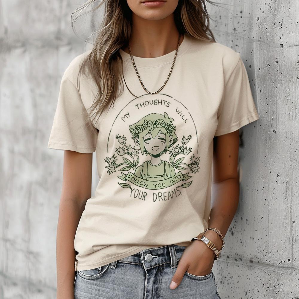Omori Tshirt Teen Retro Psychedelic 2000s Women Breathable Harajuku  Tshirt Kawaii Gothic Comfortable Vintage 2000s Aesthetic