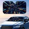Speed Lines Trail Sun Visor Reusable Aluminum Foil Windshield UV Protection Heat Insulation Cover Sun Visor Shade