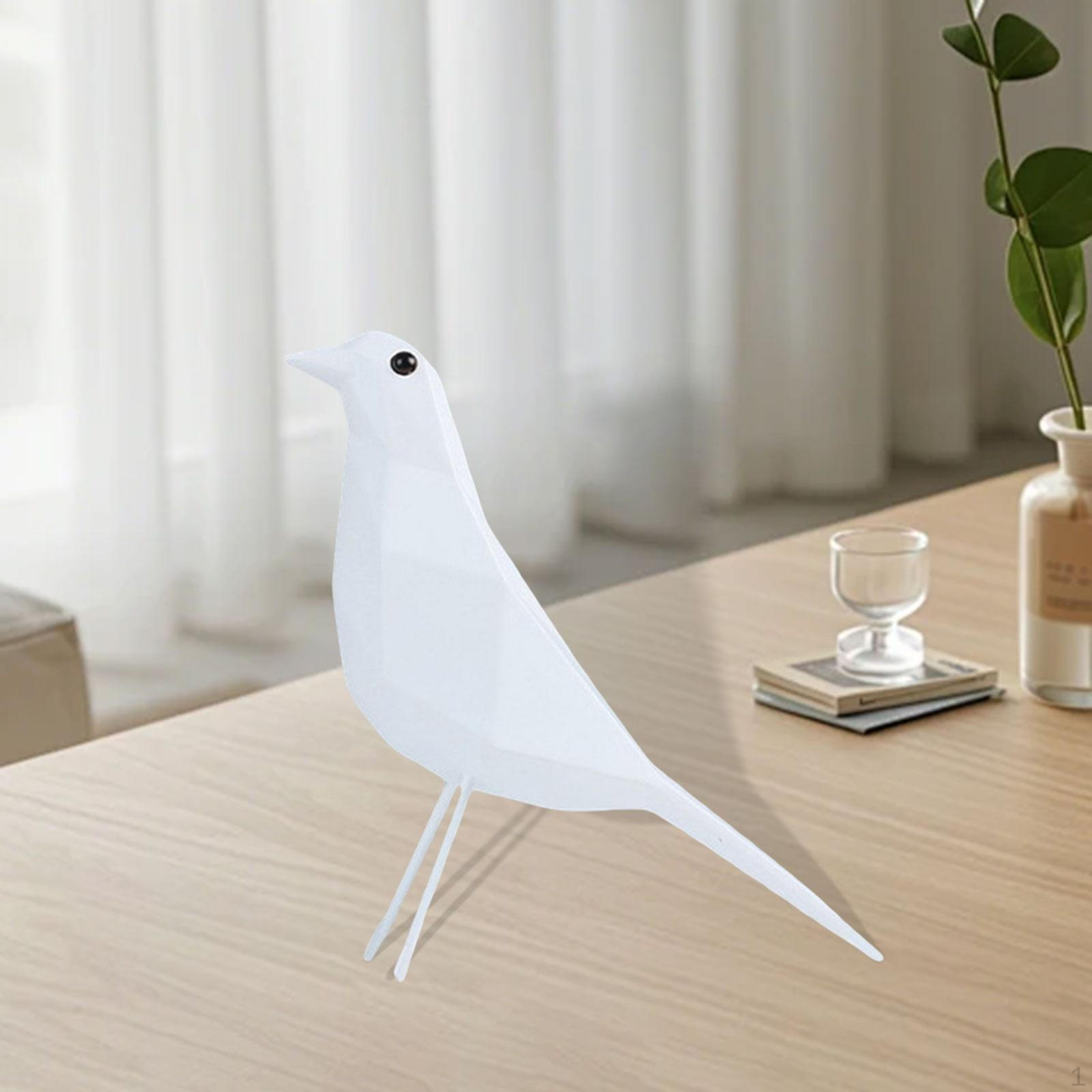 

Birds Statue Modern Bird Figurine Decorative for Kitchen Shelf Living Room белый
