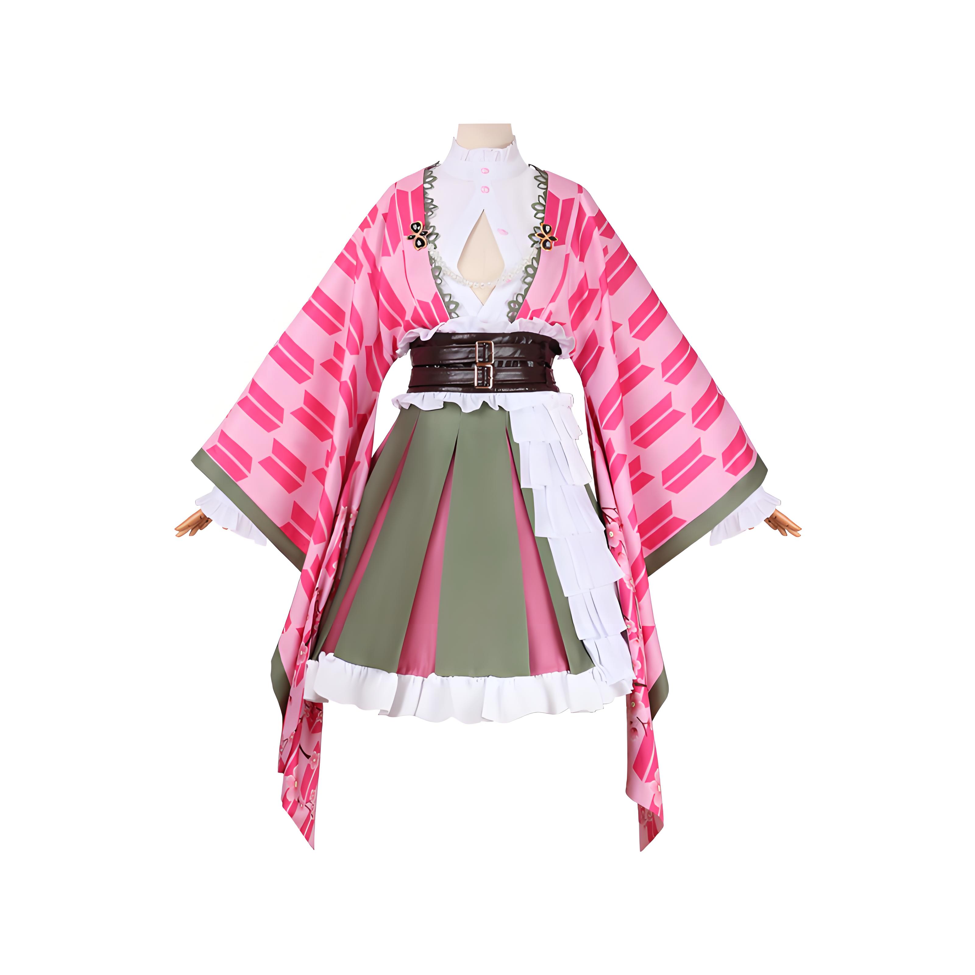 Anime style Mitsuri pink green color