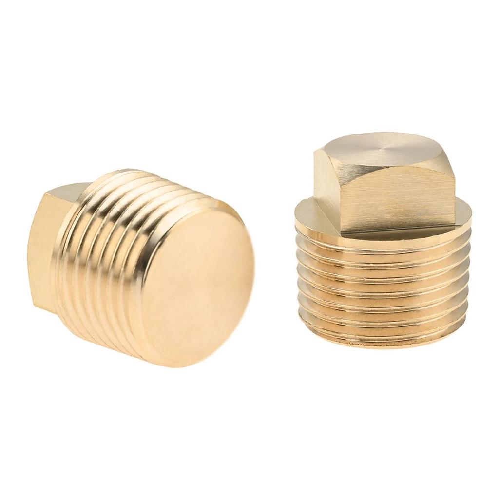 2Pcs 1/2" NPT Solid Brass Boats Hulls Drain Plugs Flare Tube Fitting Garboard Drain Plug Kit Universal for Fuel LP Natural Gas 3