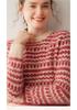 Lekasha Cashmere Fair Isle Jacquard Round Neck Pullover with Long Sleeves