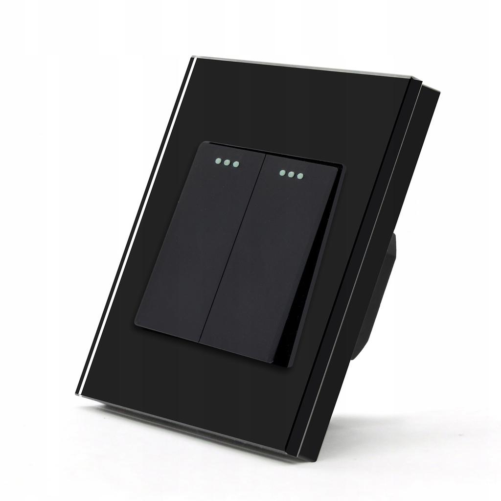 Light switch - momentary button 2P mechanical insert black RTX SH
