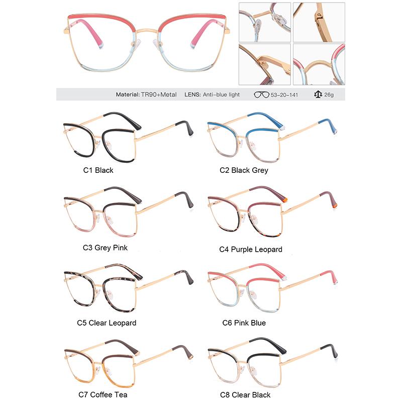 Reading Eyewear Anti Blue Eye Cat's Transparent Classic Woman Clear Ray Presbyopic Double Presbyopic Colors Feline Vintage Retro Light Glasses TR90