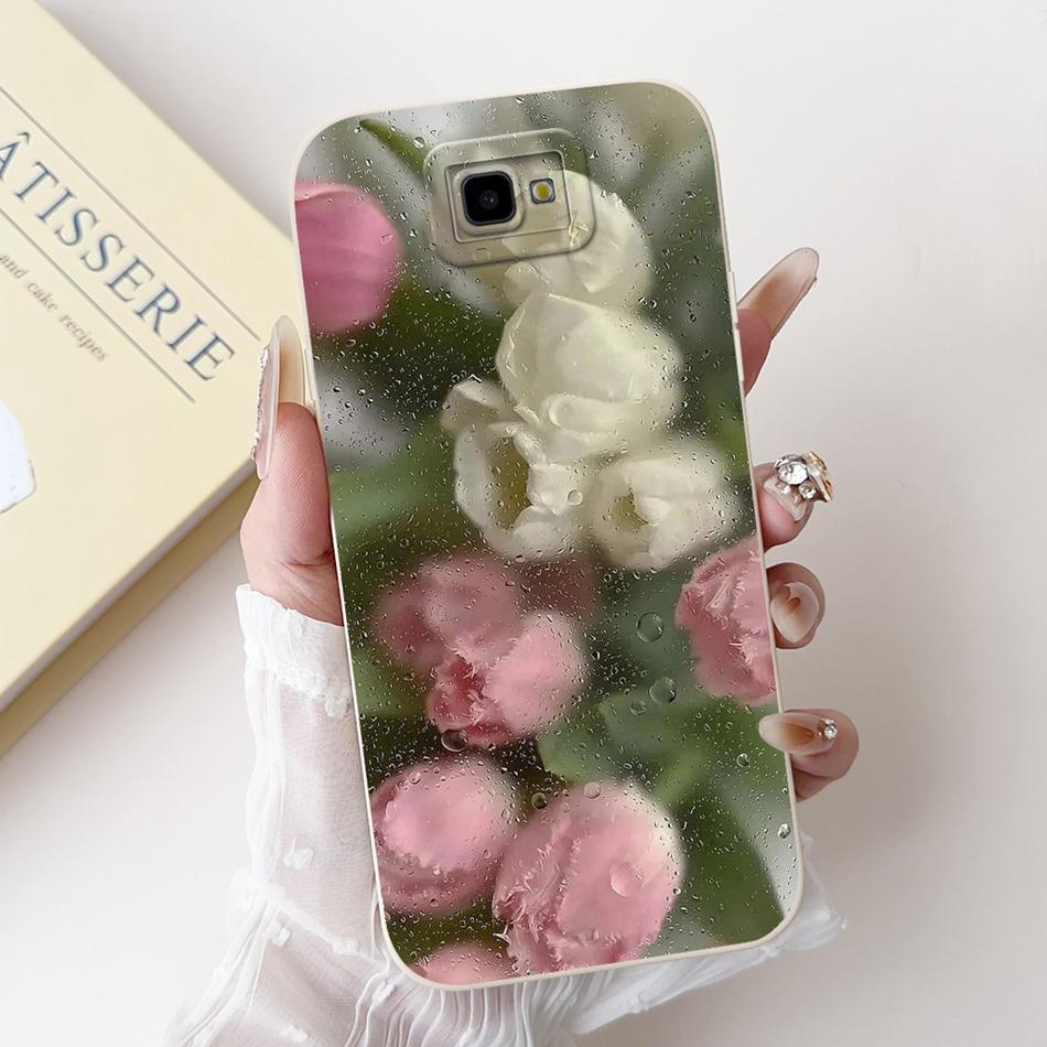For Samsung Galaxy J4 Core J4+ Beautiful Bow Rose Painting Phone Case For Samsung J4 Plus J4Core Soft Silicone Cases