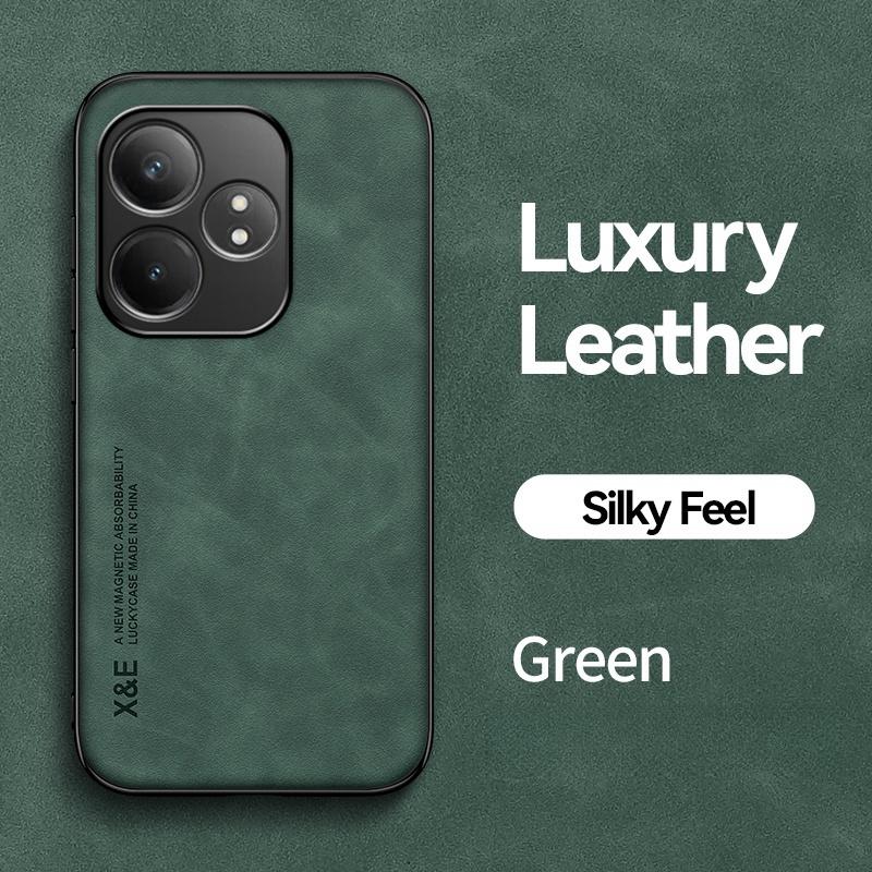 Funda For Realme GT Neo6 SE Car Magnetic Holder Leather Phone Case For Realme GT Neo 6 6SE 6T GT6 T Shockproof Frame Back Cover