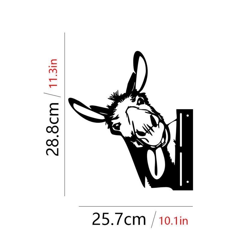 

Ферма Забавные Подглядывающие Животные Металлические Художественные Украшения Пасторальные Деревянные Колья Украшения Открытый Сад Двор Забор Украшение Дома