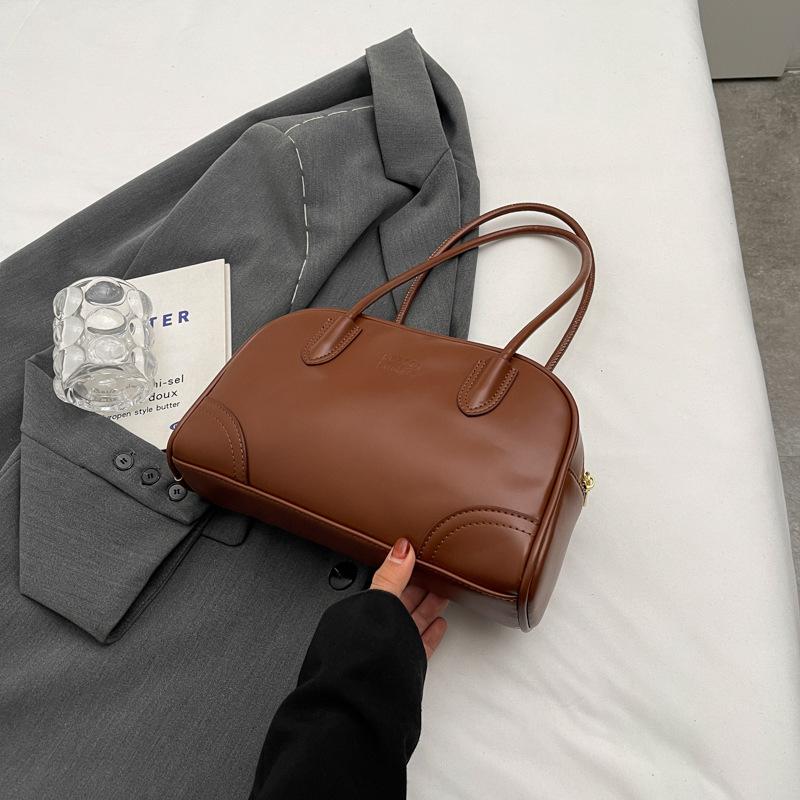Premium Portable Bowling Textured Bag New Women's Bag Versatile Shoulder Underarm Bag Handbag