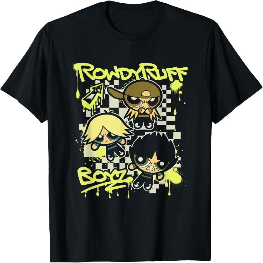 The Powerpuff Girls Rowdyruff Boyz Retro Punk Poster T-Shirt XXXXXL чёрный