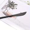 36pcs Black Silverware Set with Steak Knives Stainless Steel Tableware Utensils , Mirror Polished Dishwasher Safe