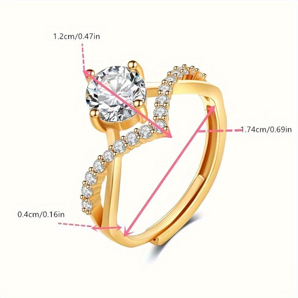 Elegant Cut Square Synthetic Zirconia Engagement Ring Adjustable Sparkling Bridal Jewelry Perfect for Wedding and Daily Wear