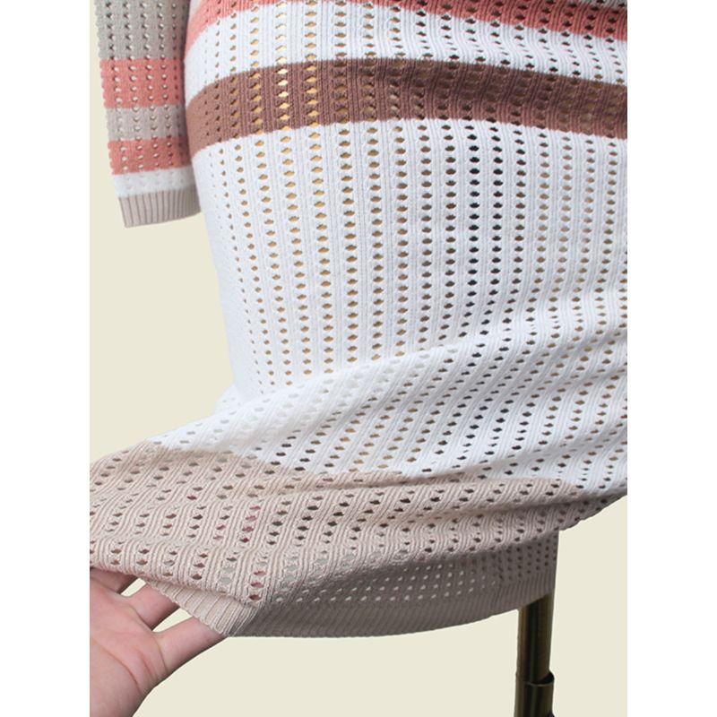 French Style Square Collar Sexy Sheath Long Dress Foreign Trade Original Order Slim Fit Long Sleeve Knitted Hollow Temperament Dress