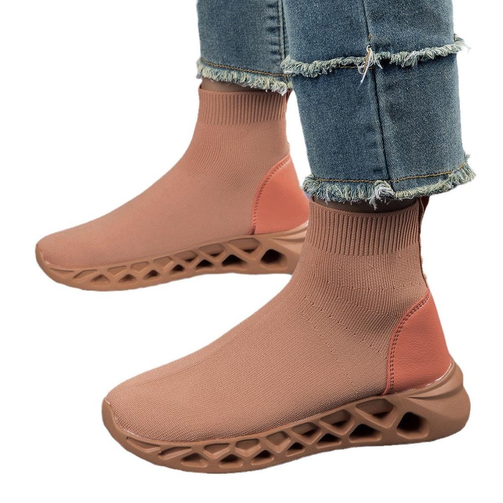 New women's shoes women's high-top casual shoes versatile socks cover shoes elastic socks shoes socks boots breathable shoes