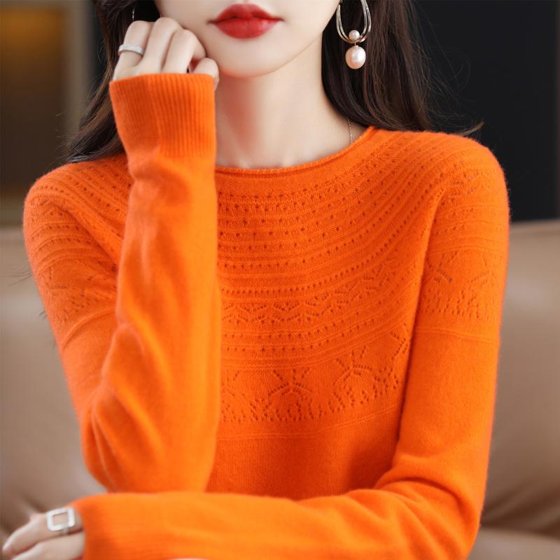 100% Wool Women Sweater Winter Soft Warm Knit Pullover Autumn Jumpers Female Sweaters Knit Tops Long Sleeve