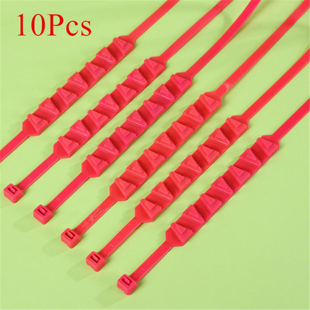 10x Red Nylon Triangle Tire Non-slip Snow Chains For Motorcycles Bicycles Wheels