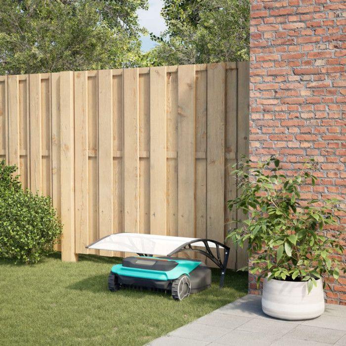 Garage pour robot tondeuse noir 80x101x46 cm