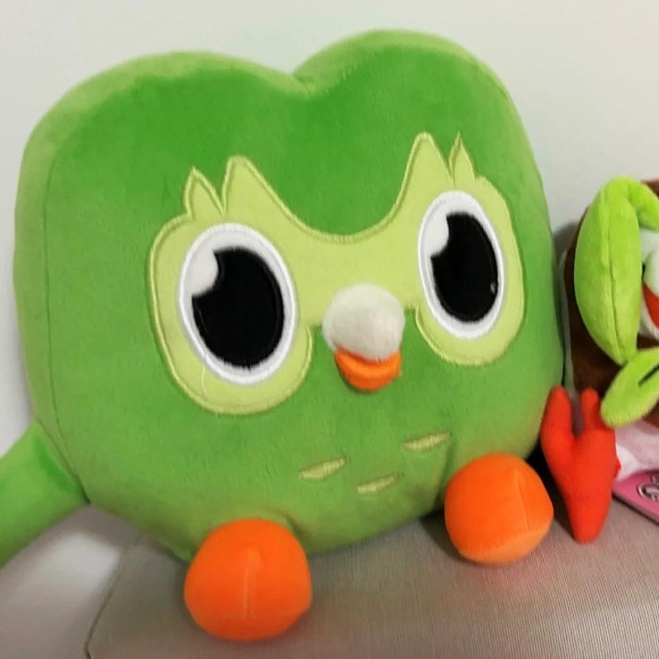 Yeşil Duolingo Baykuş Peluş Oyuncak Duo Duo Peluş Baykuş Karikatür Anime Baykuş Bebek Yumuşak Doldurulmuş Hayvan Oyuncak Çocuk Doğum Günü Hediyesi