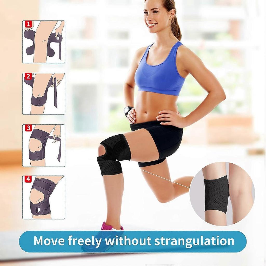 Knee Brace With Side Stabilizers for Meniscus Tears, ACL Support, MCL Arthritis Relief, Adjustable Size, Breathable Material