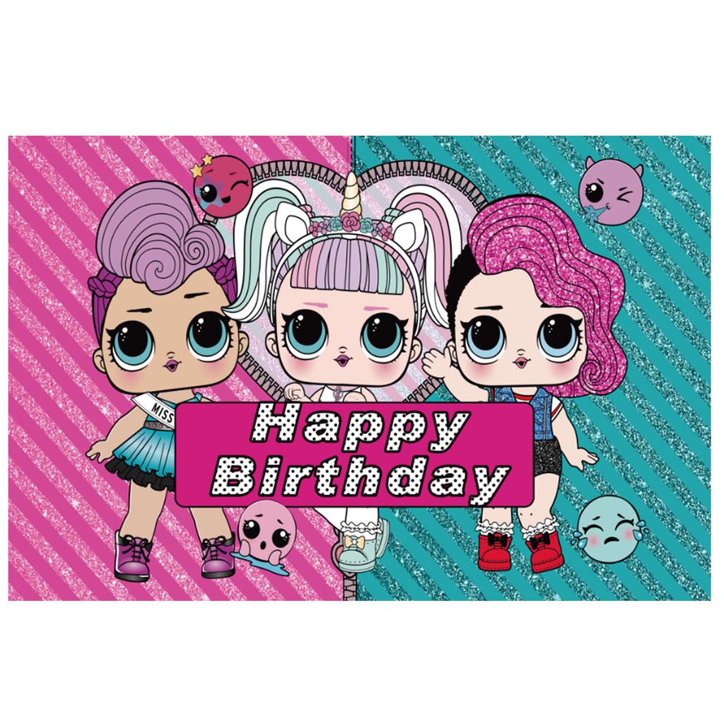 lol Surprise Doll theme Shower Hot Activity Backdrop Cloth Children Birth Date Po Background Designed For Celebration Decoration Boys Backdrops