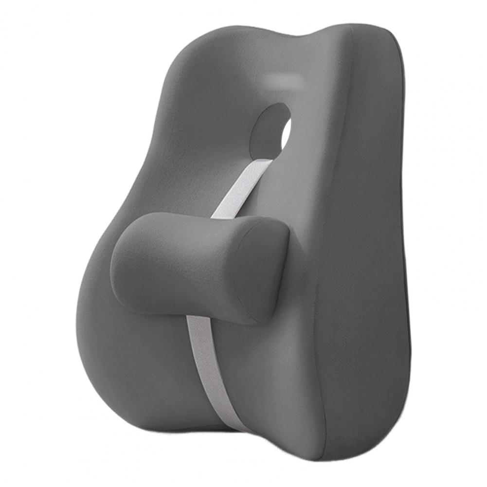 Lumbar Support Cushion Memory Foam Back Support Chair Lumbar Cushion with Adjustable Slider for Office Chair Computer Desk Chair