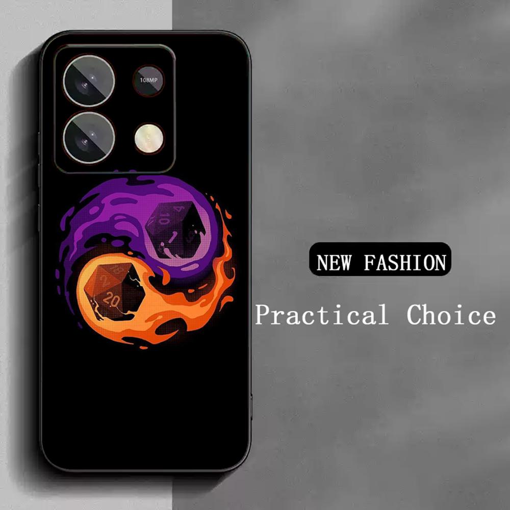 

Dungeons Dragons dnd cool pattern Phone Case For Redmi Note 14 13 12 11 Pro Plus S 5G 14C A3 Soft Black Phone Cover Redmi Note 11-11S