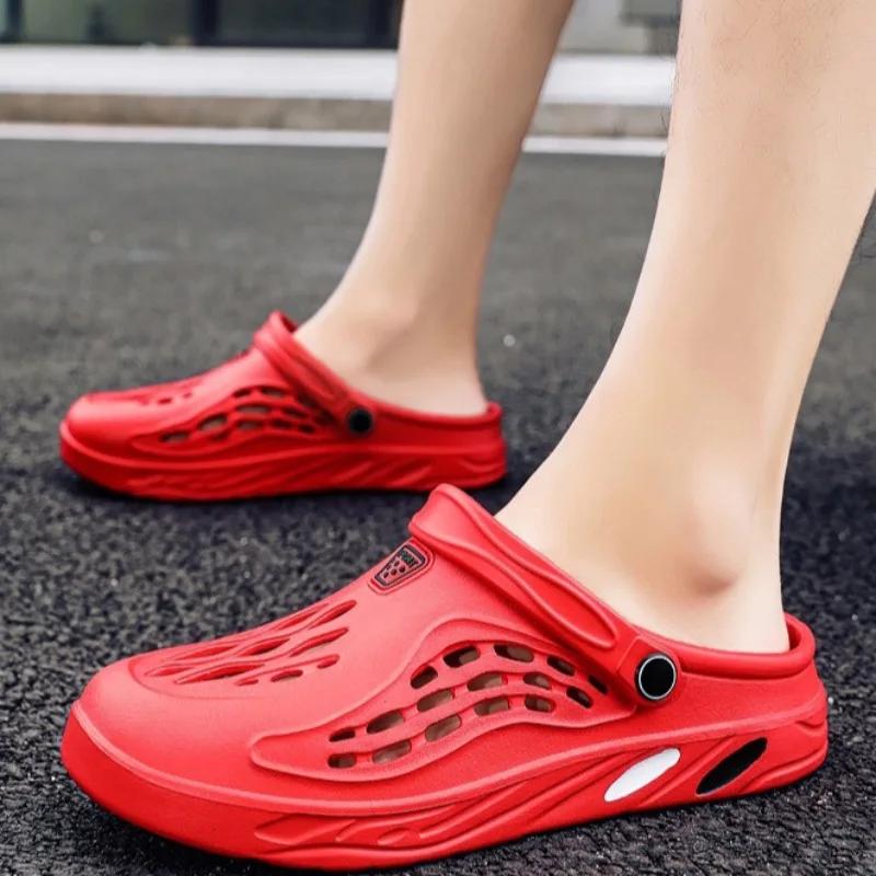Mote Sommer Nye tøfler for menn Mote tresko for kvinner Lette EVA myke sålesandaler Utendørs sklisikre strandsklier par hjemmetøfler