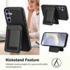For Samsung Galaxy S25 Magnetic Case TPU + PU Leather Phone Back Cover with Detachable Card Holder