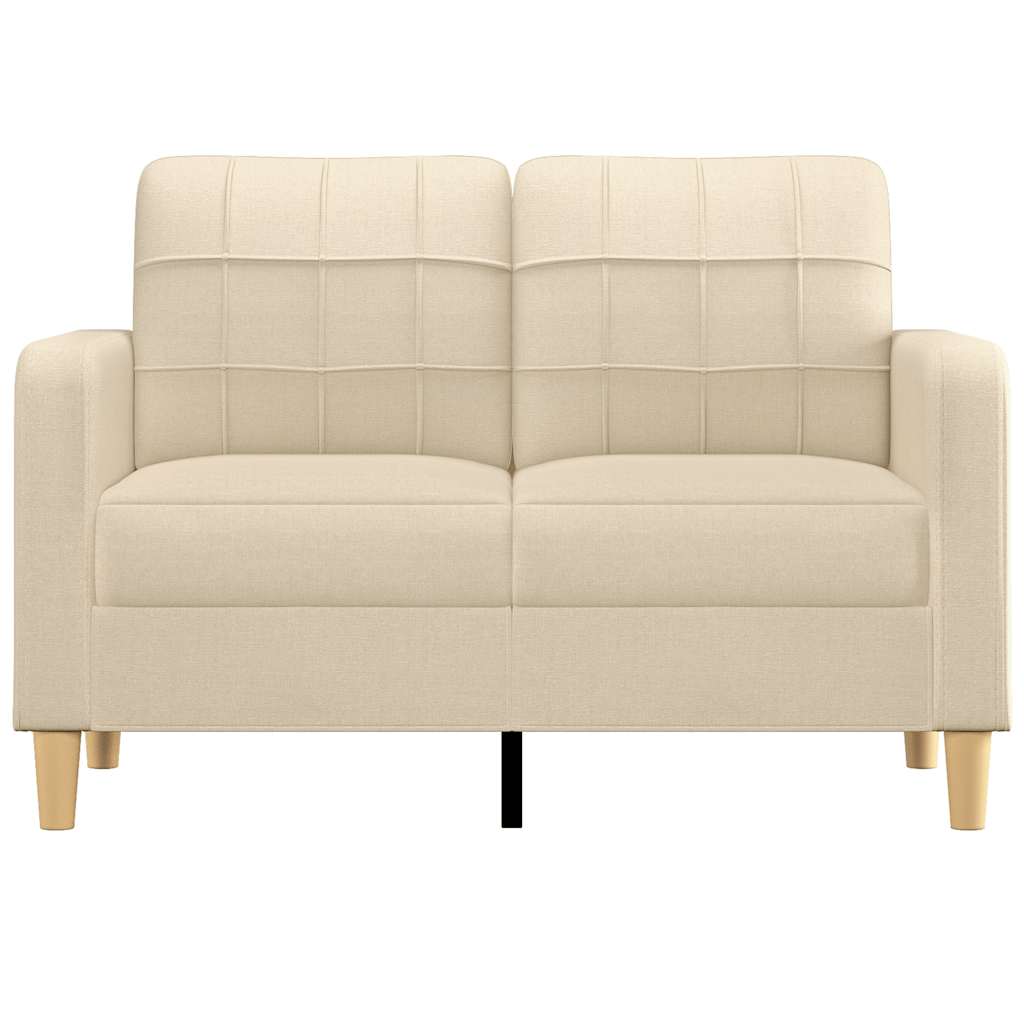 Vidaxl 2-Osobowa Sofa, Kremowa, 120 Cm, Tapicerowana Tkaniną
