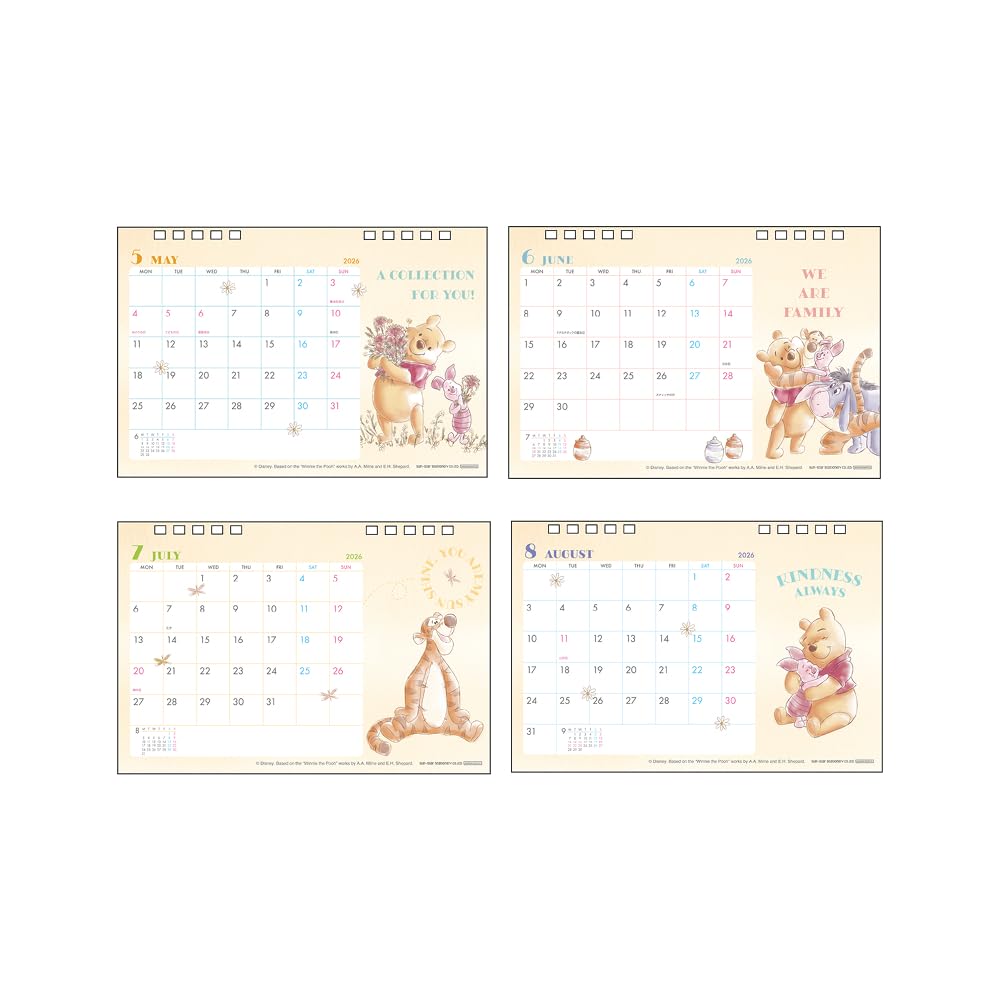 Sunstar Stationery Disney 2026 Desk Calendar Winnie the Pooh S8521492