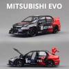 1:32 Scale MITSUBISHI EVO PAJERO Toy Car Model Alloy Diecast Rubber Tires Doors Opened Models Vehicles Gifts for Children