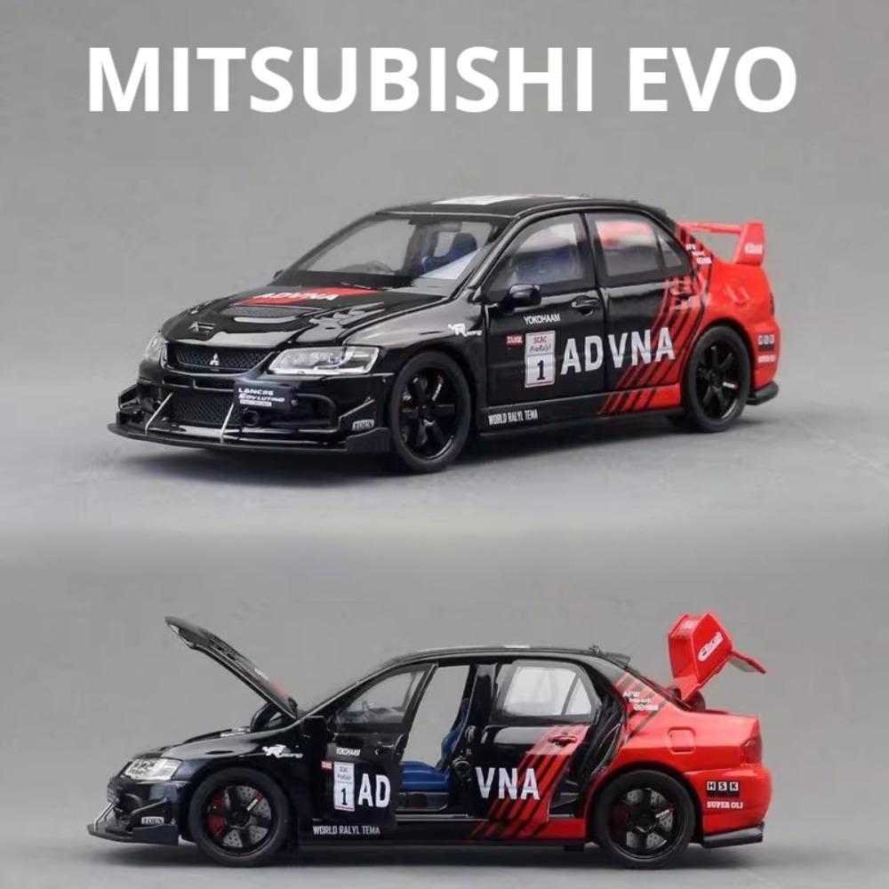 1:32 Scale MITSUBISHI EVO PAJERO Toy Car Model Alloy Diecast Rubber Tires Doors Opened Models Vehicles Gifts for Children