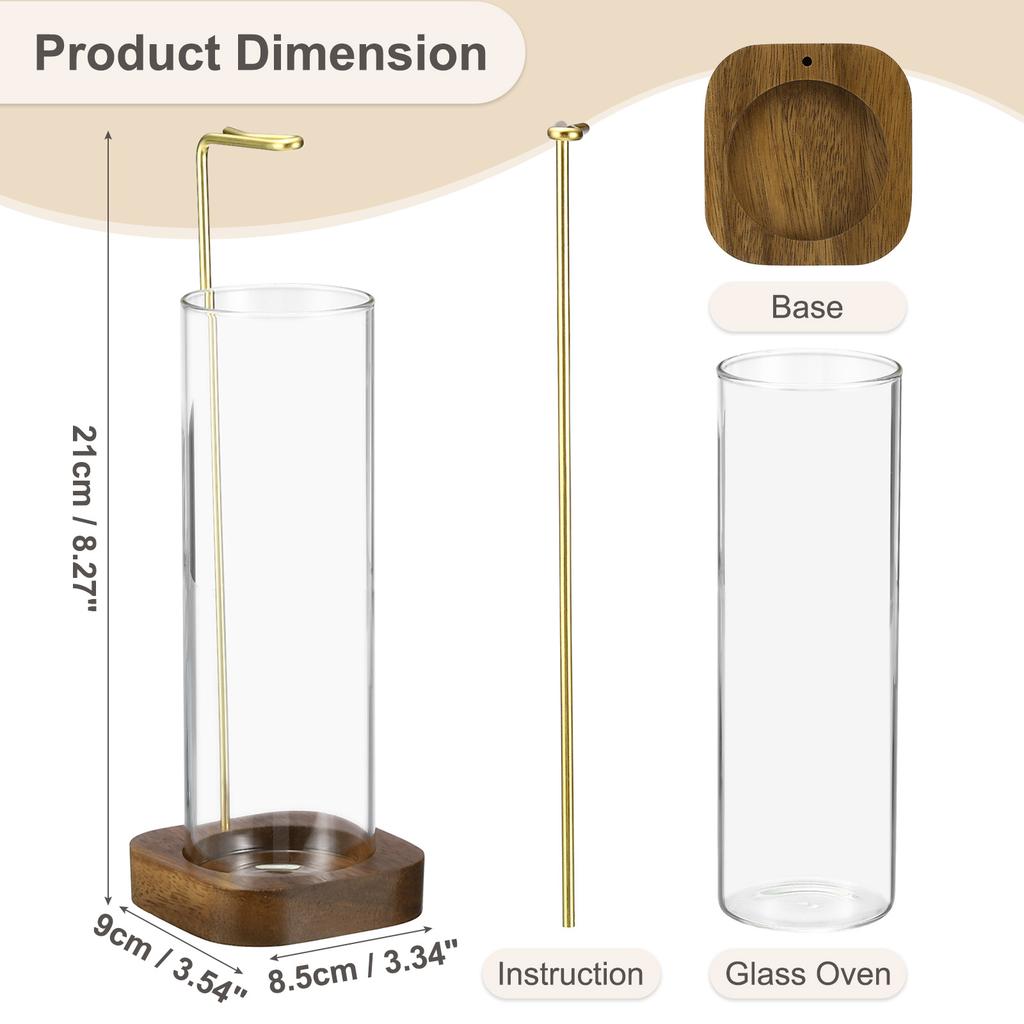 Incense Holder Modern Incense Burner with Removable Glass Ashes Catcher Incense Sticks Base for Room Decor Yoga Meditation
