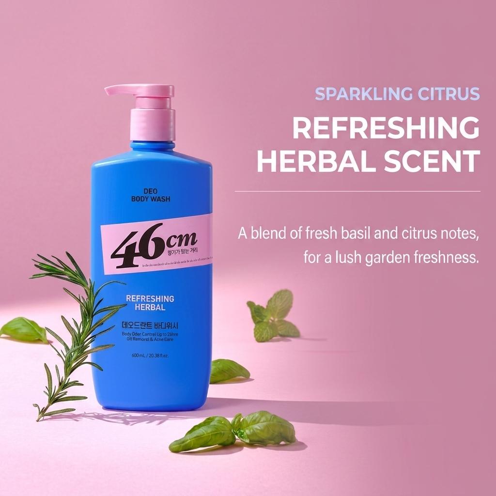 ON THE BODY 46cm Body Odor Solution Sub-acidic Deodorant Body Wash 600ml