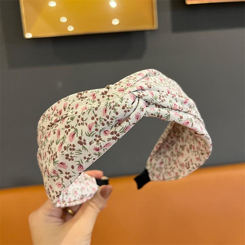 Spring Summer Women Beautiful Print Cloth Knotted Hairbands Fashion Girls Hair Hoop Accessories