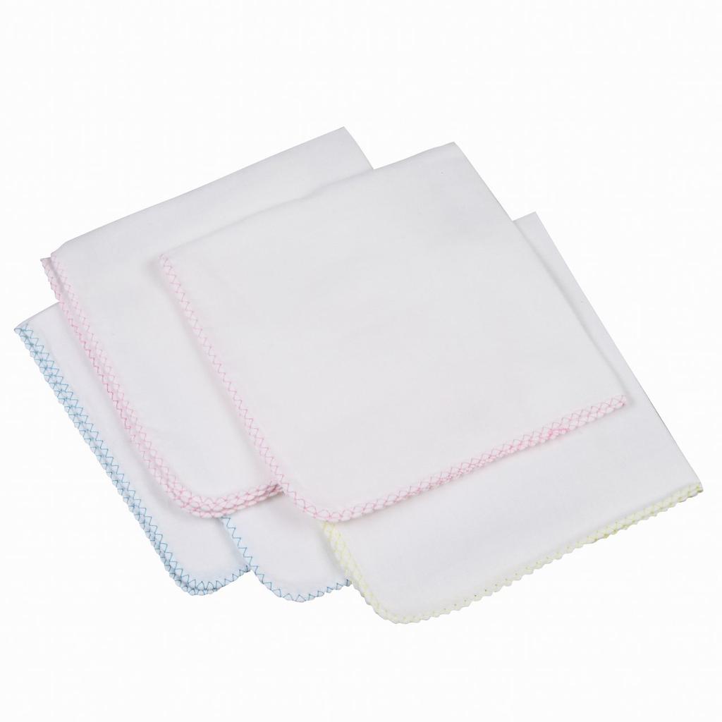 Isamu Shokai Cotton Gauze Made in Solid 32x32cm 5 count 100% Double-Woven Handkerchiefs, Japan, Color, (x 5),